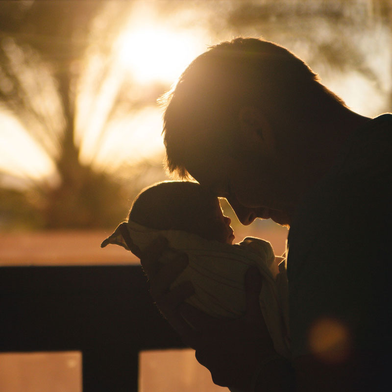 father with baby